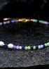 Boho Necklace, Seed Bead Choker, Crystal Pearl